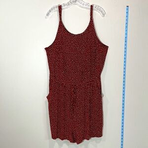 Burgundy Torrid Polka Dot Cinched Waist Jumper. Size 2 (2X/18-20)